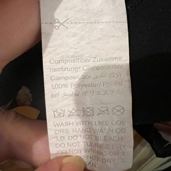 Size 4XL - Shein - Black Pullover Blouse w/Feather Design - Picture 3 of 6